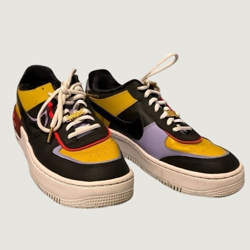 Nike Air Force 1 Shadow 8.5 Multi Color Leather Double Layer Sneakers DO6114-400